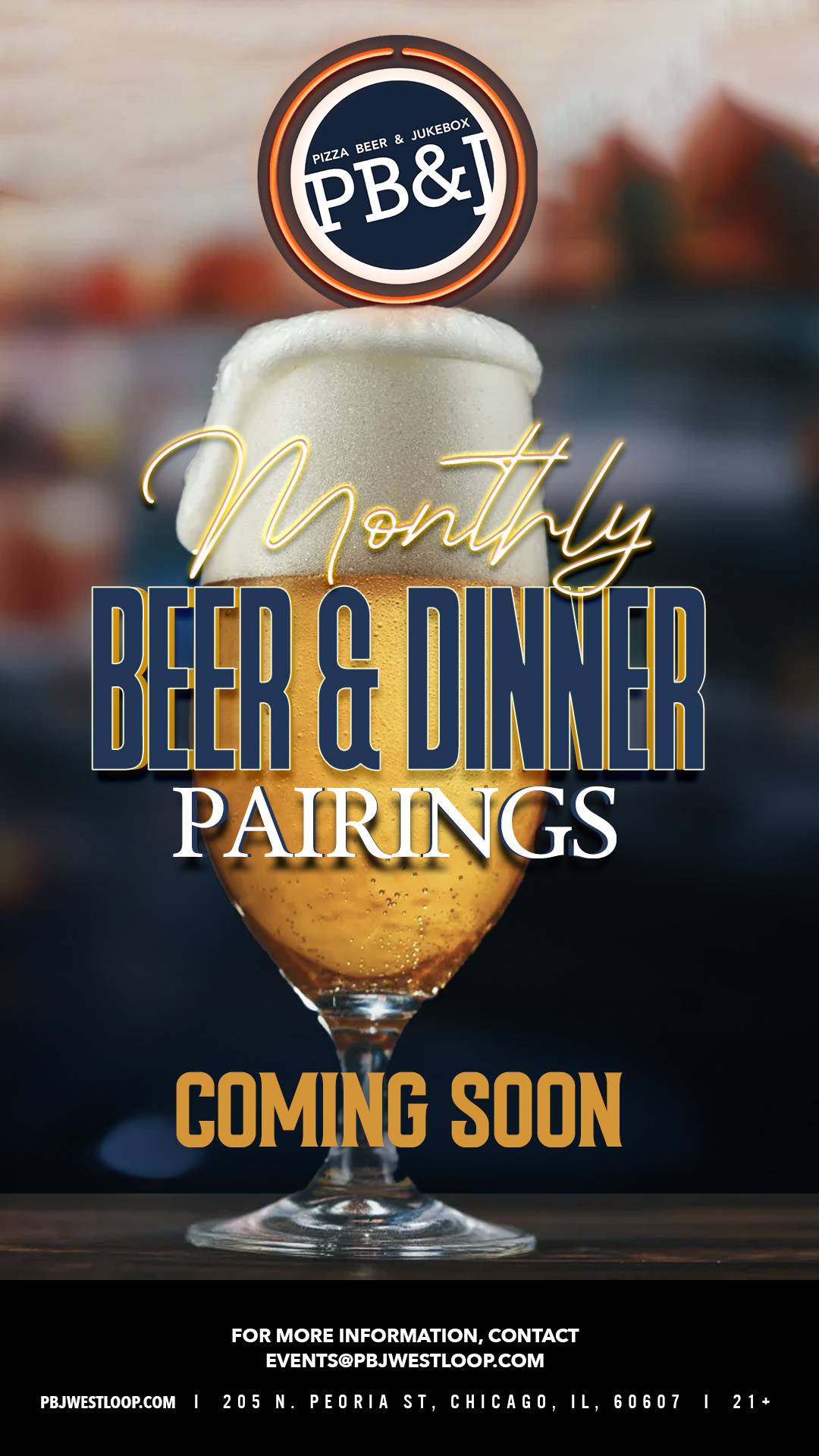 Beer and Dinner Pairing Coming Soon